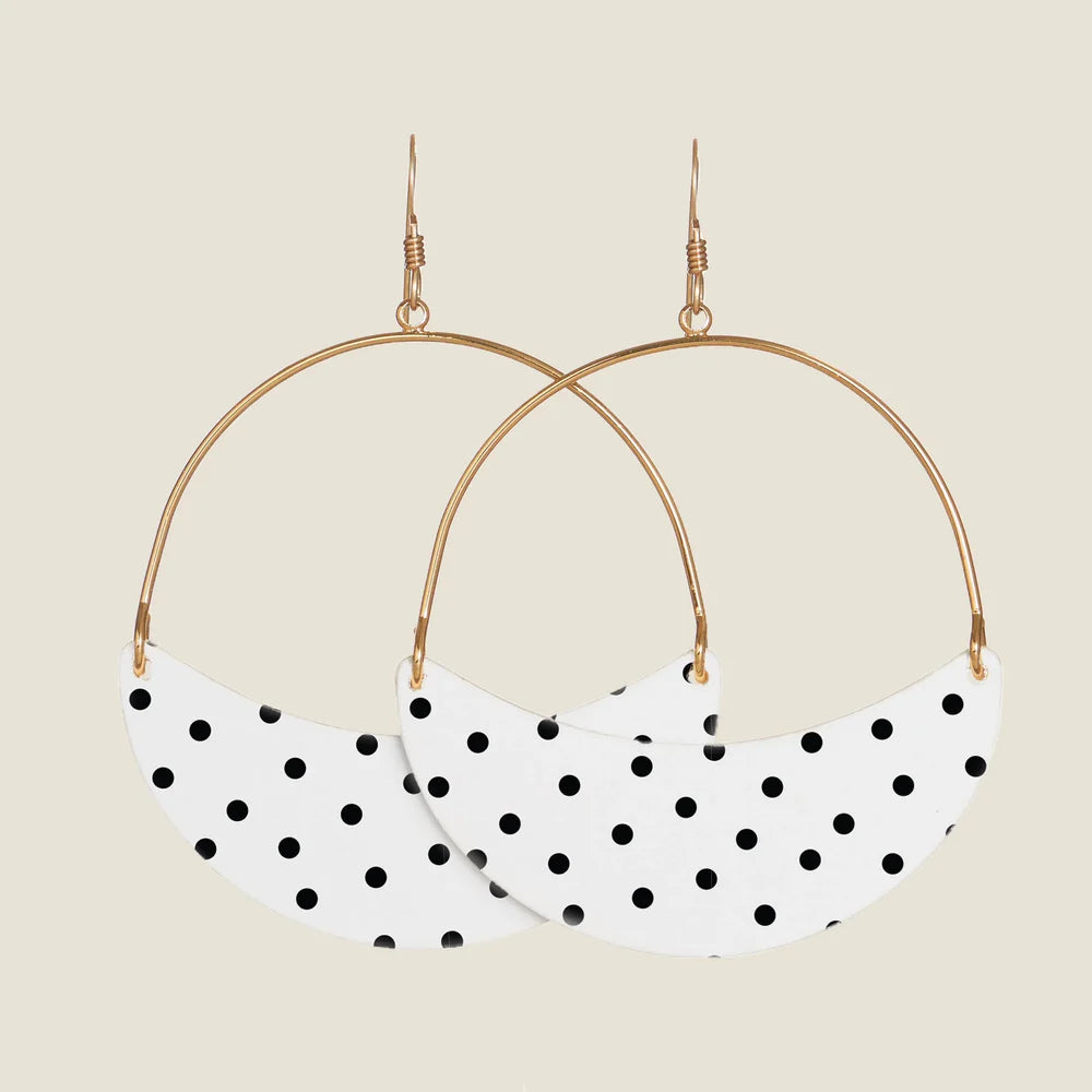 White Polka Dot Asters - Gold