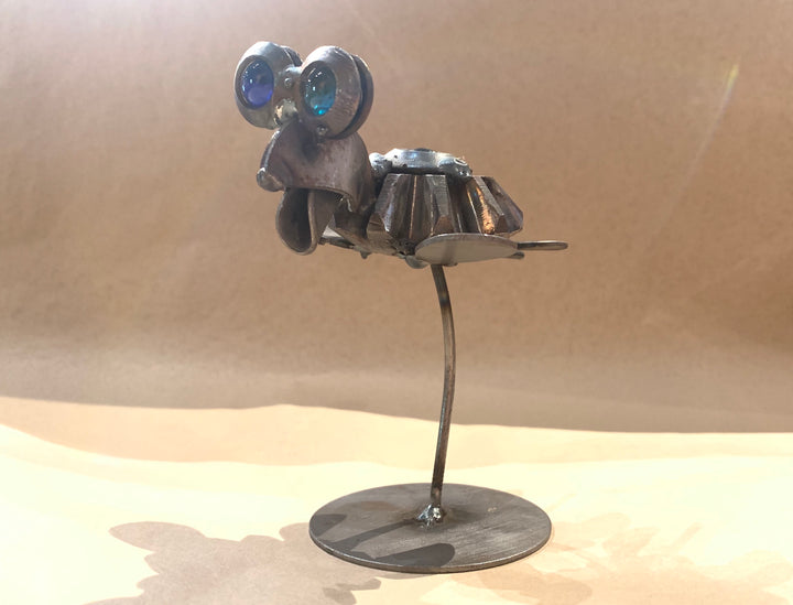 "Swimming Sea Turtle" Recycled Metal Art Sculpture