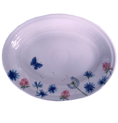 Breezy Floral Oval Platter