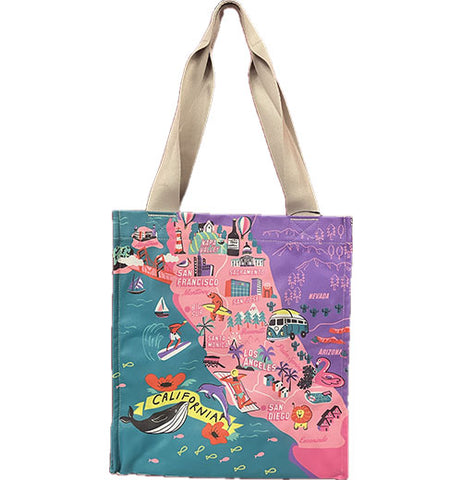 SF Cali Map Shopping Bag