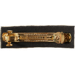 Black & Gold Ivory Circle Beaded Barrette