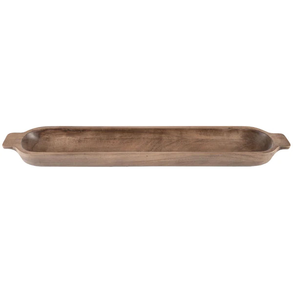 Walnut Large Hand-Crafted Oval Bowl