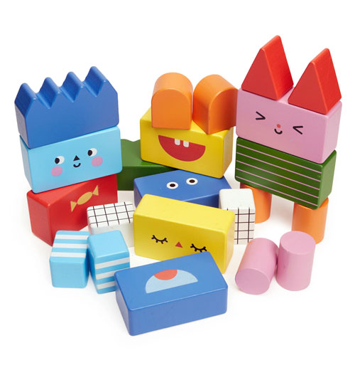 Kidoki Stack &amp; Mix Wooden Building Blocks