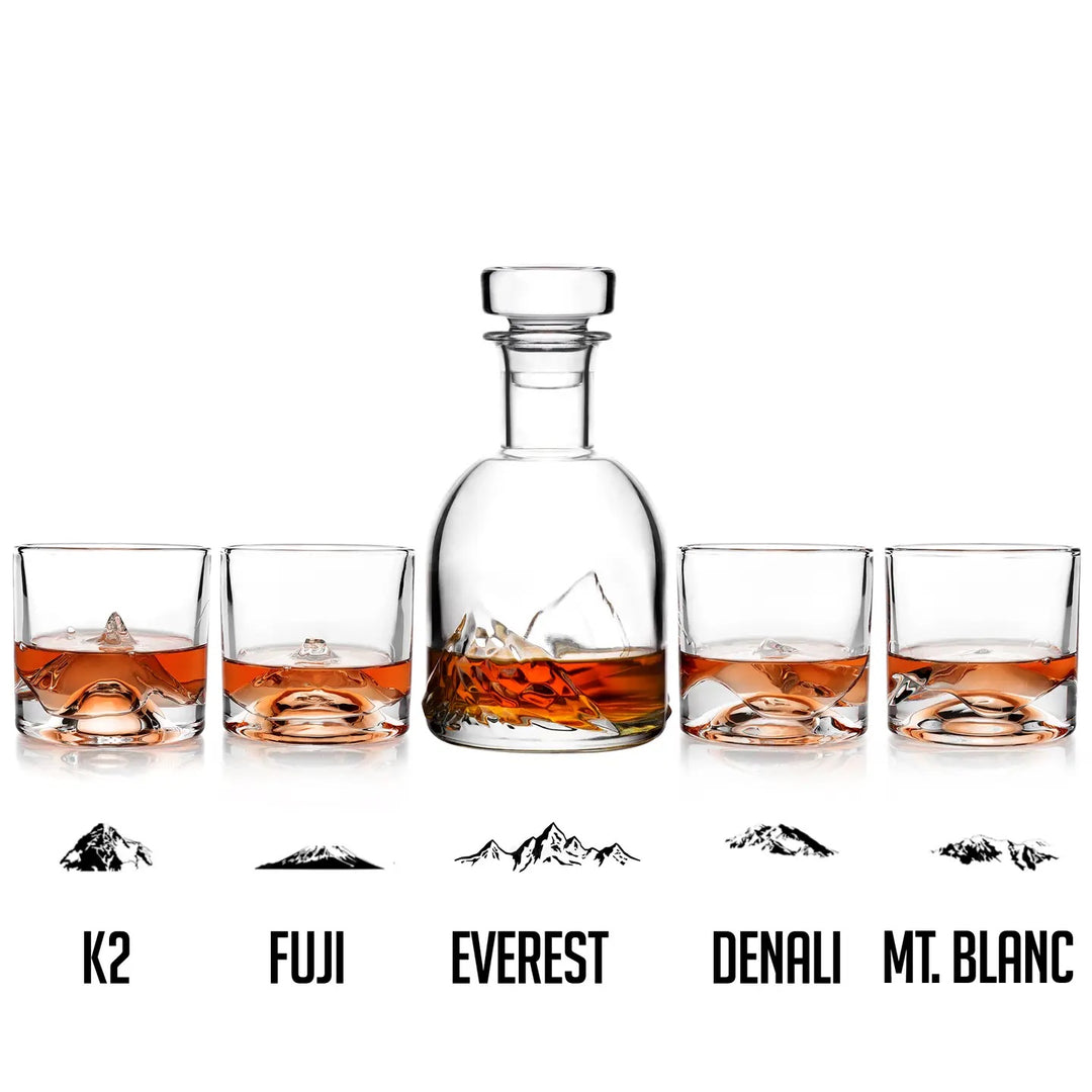 The Peaks Crystal Whiskey Glasses, Set of 4
