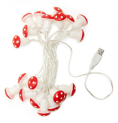 Kikkerland Mushroom String Lights
