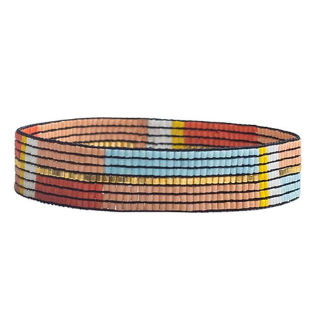 Alex Color Block Beaded Stretch Bracelet
