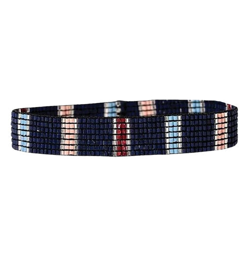 Alex Color Block Beaded Stretch Bracelet