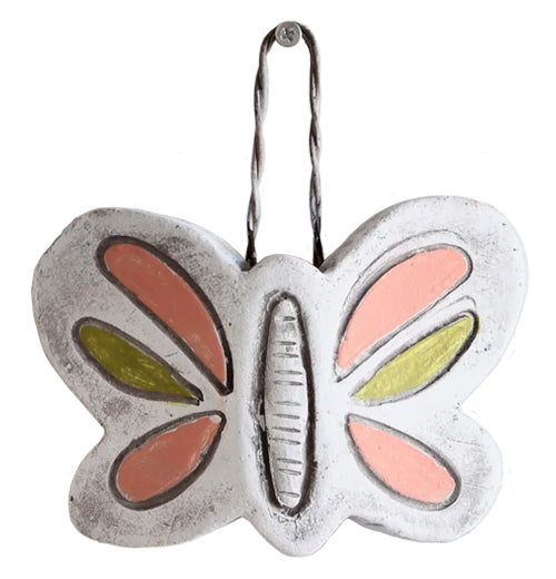 Hanging Clay Butterfly Bud Vase