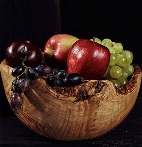 Olive Wood Natural Bowl 8"