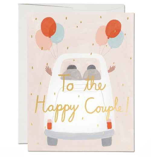 Away They Go Wedding Greeting Card