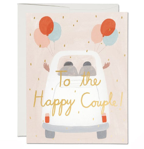 Away They Go Wedding Greeting Card