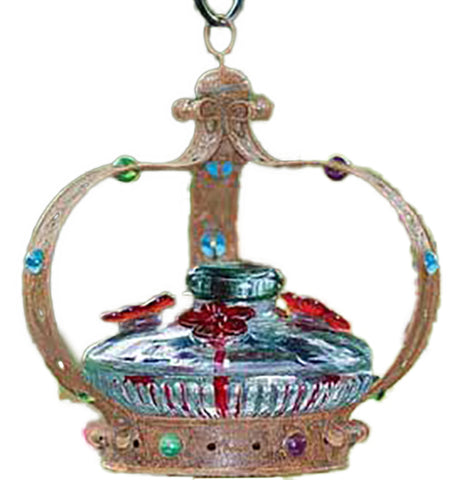 Camelot Pot De Creme Aqua Hummingbird Feeder