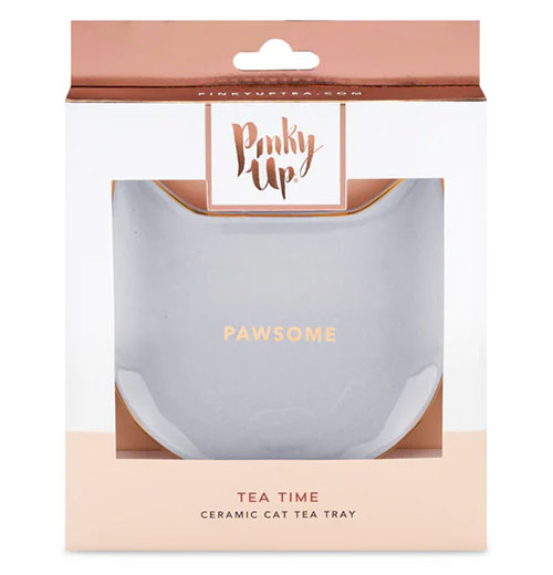 Pawsome Gray Ceramic Tea Tray