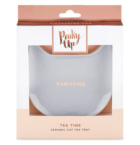 Pawsome Gray Ceramic Tea Tray