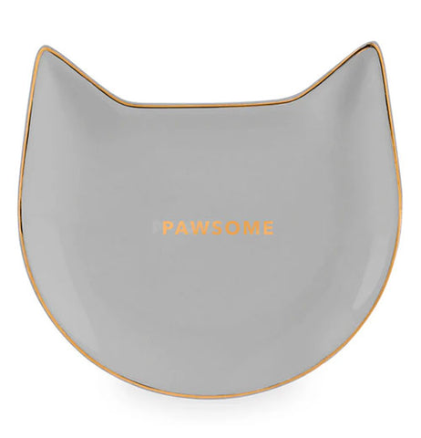 Pawsome Gray Ceramic Tea Tray