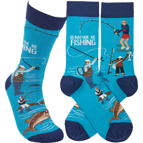 Rather Be Fishing Socks