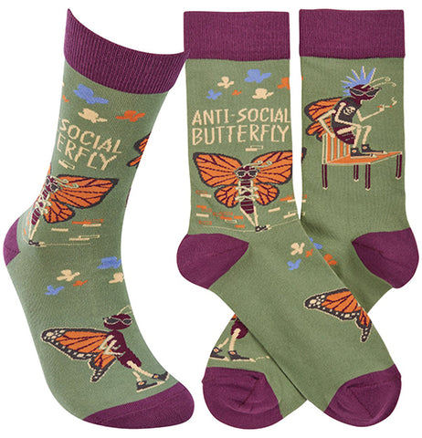 Anti-Social Butterfly Socks