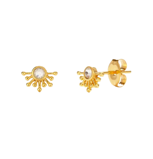 Rays of Light Stud Earrings: Turquoise