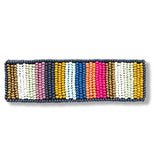 Theresa Striped Beaded Hair Barrette