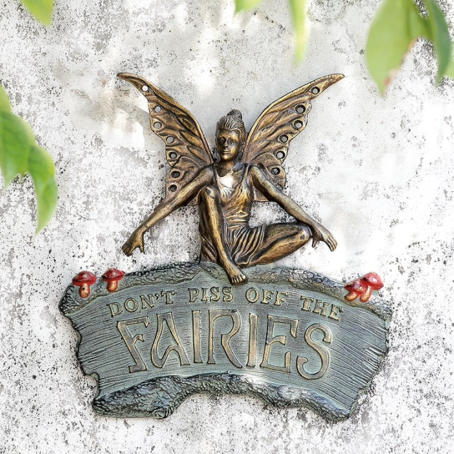 Cautionary Fairy Garden Plaque