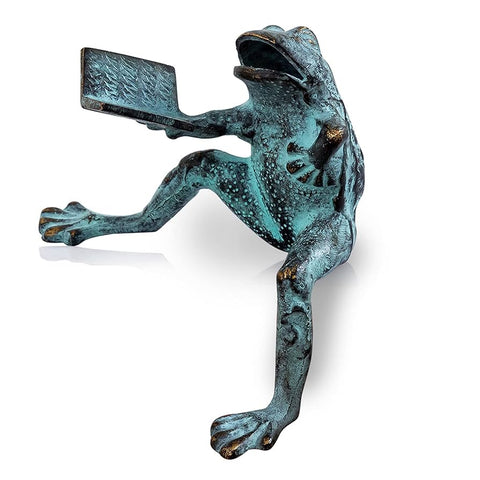 Reading Frog Shelf Sitter