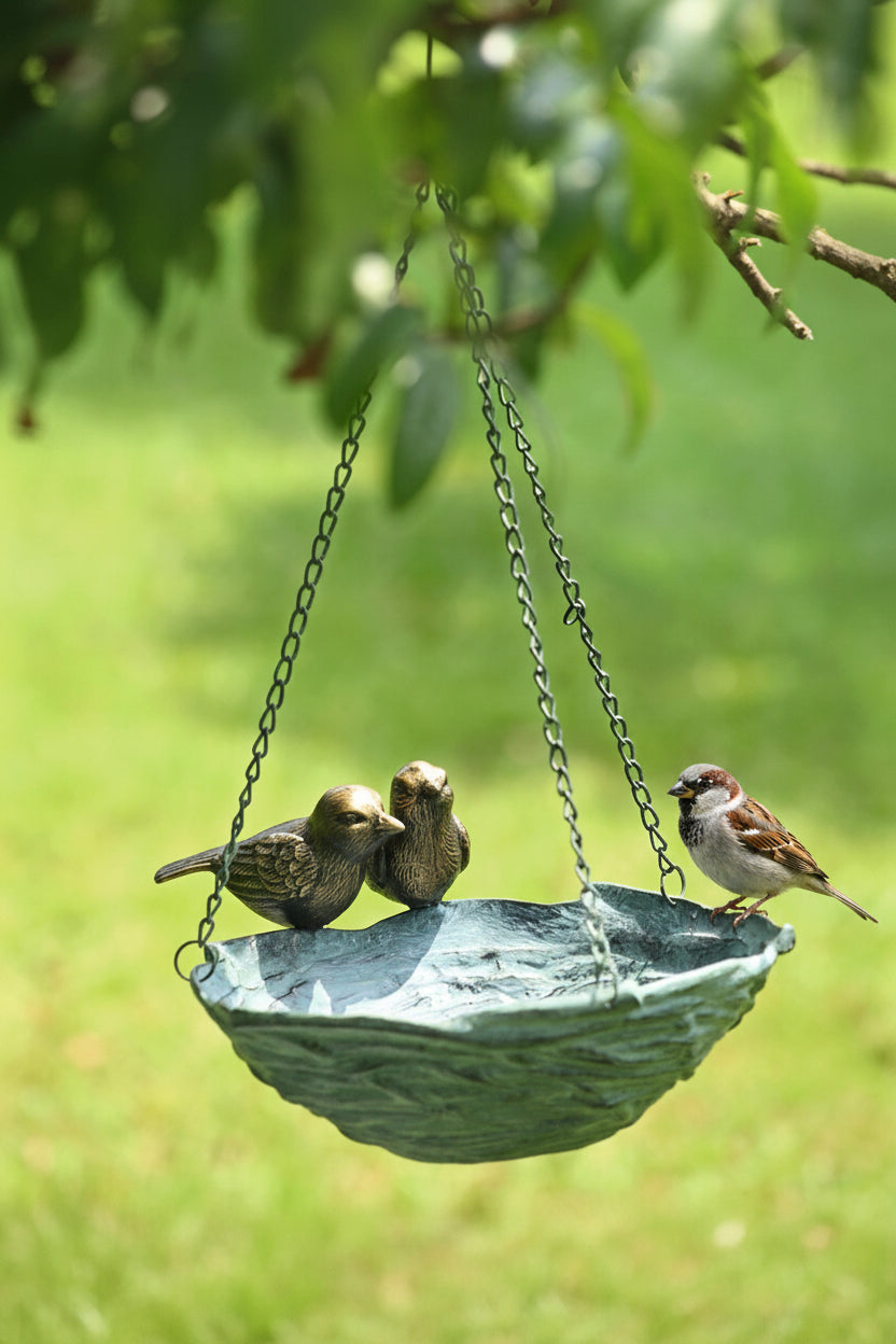 Bird And Nest Hanging Bird Feeder