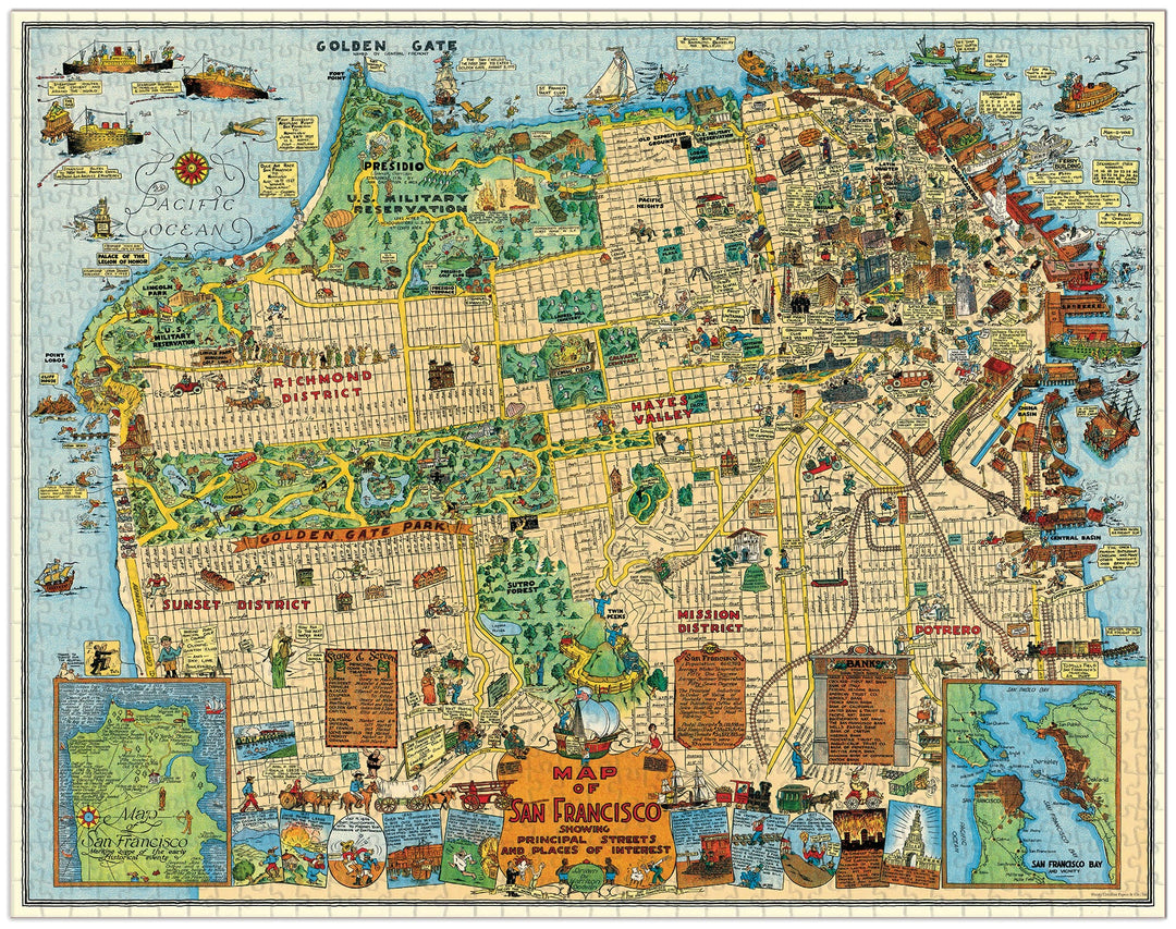 Map of San Francisco 1,000 Piece Puzzle