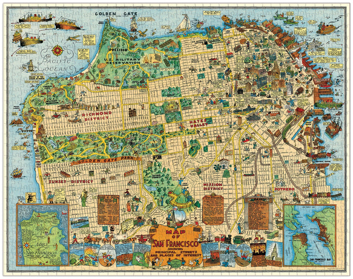 Map of San Francisco 1,000 Piece Puzzle