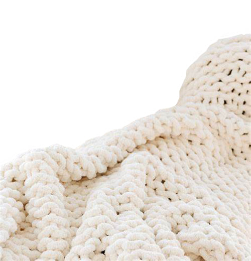 Chunky Knit Large Throw Blanket
