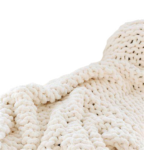Chunky Knit Large Throw Blanket