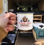 Please Help Smokey Enamelware Mug