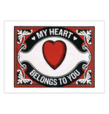 Heart Matchbox Label - Anniversary Card