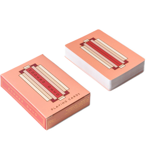 Terracotta Modern Deco Playing Cards