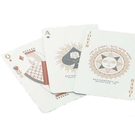 Terracotta Modern Deco Playing Cards