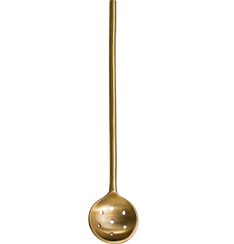 Brass Olive Spoon With Antique Finish