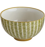 Hand-Stamped Stoneware Bowl