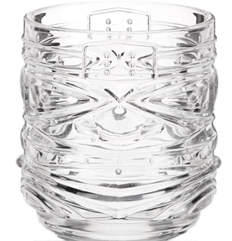 "Pacific Tiki" Double Old-Fashioned Glasses (Set of 2)