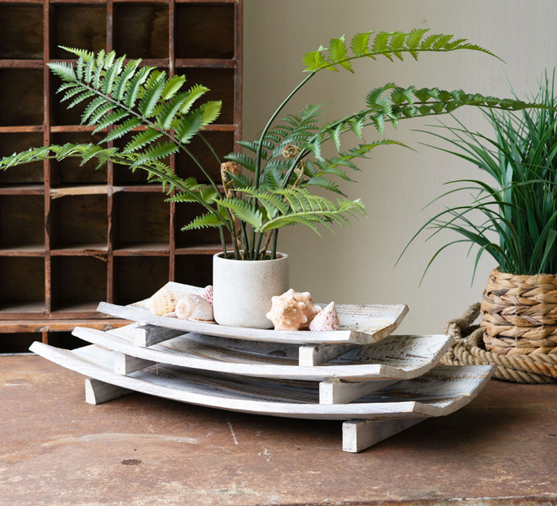 Rectangle Curved Wooden Bowls