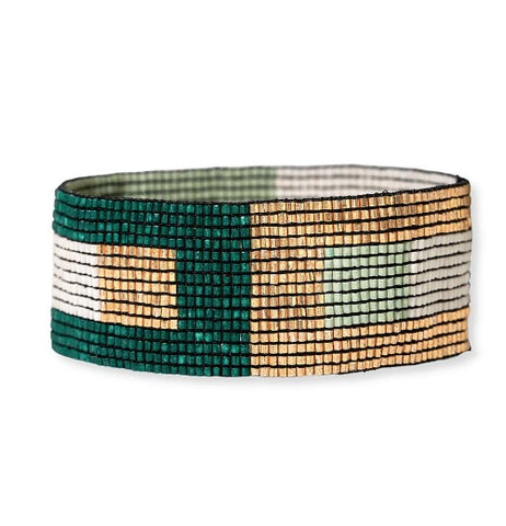 Kenzie Wrapped Blocks Beaded Stretch Bracelet