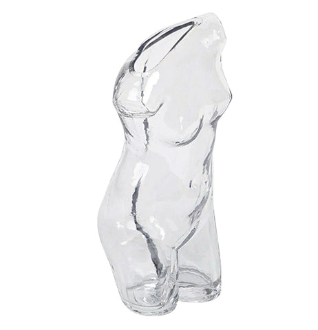 Transparent Glass Body Vase