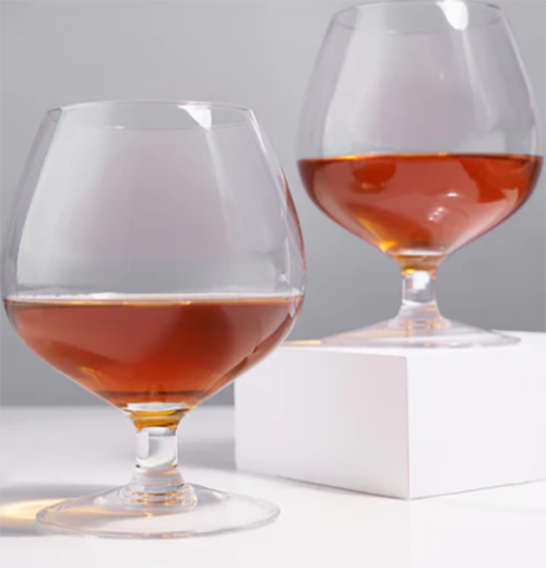 "Raye Crystal Wingback" Brandy Glasses (Set of 2)