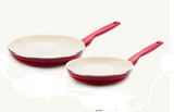 2-Piece Frying Pan Set, Red