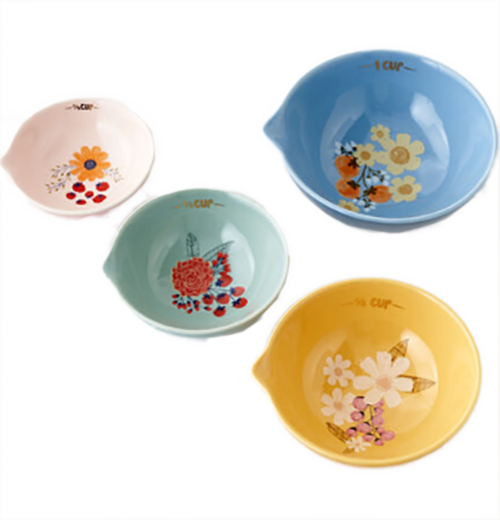 Set of 4 Berries And Florals Measuring Cups