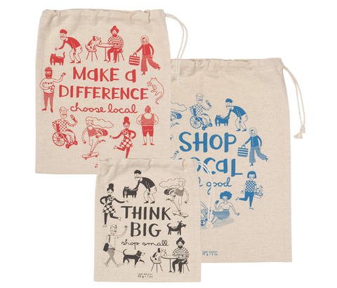 Shop Local Produce Bags, Set of 3