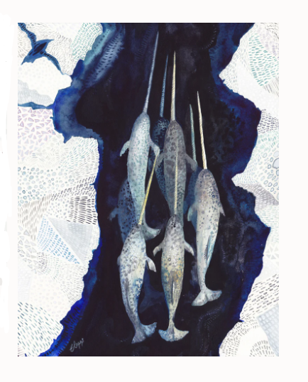 Emma Lopes, Narwhal 450 piece Jigsaw Puzzle