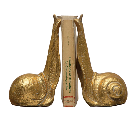 Cast Iron Snail Bookends