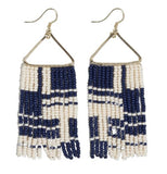 Whitney Shifting Blocks Beaded Fringe Earrings