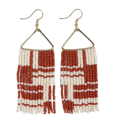 Whitney Shifting Blocks Beaded Fringe Earrings