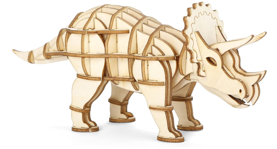 3D Wooden Puzzle - Triceratops