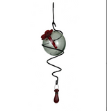 "Hanging Droplet Spiral" Blown Glass Hummingbird Feeder